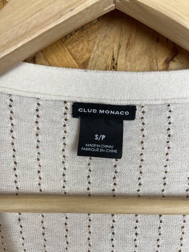 Smetanový kardigan Club Monaco 50 % bavlna 40 % modal 10 % vlna