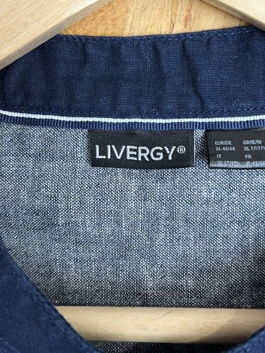 Námořní košile Livergy 55 % len 45 % bavlna