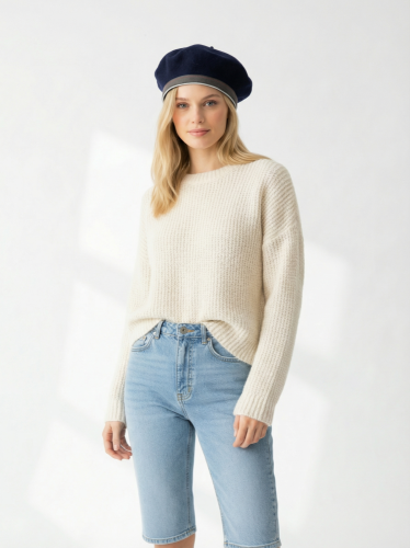 Námořní baret C&A 100 % vlna