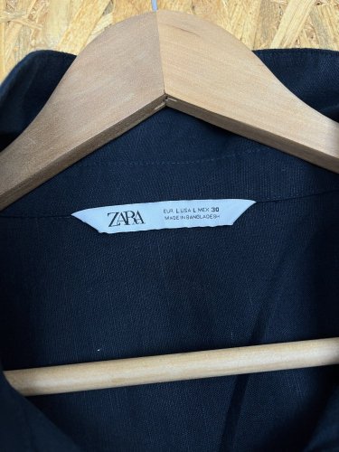 Přírodní košile ZARA s podílem lnu a bavlny