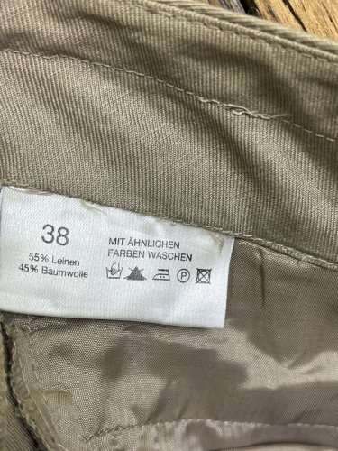 Přírodní kalhoty Made in Germany 55 % len 45 % bavlna