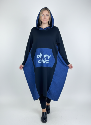 Oversize šaty Made in Italy 95 % bavlna