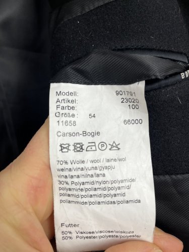 Pánský kabát Bogie 70 % vlna