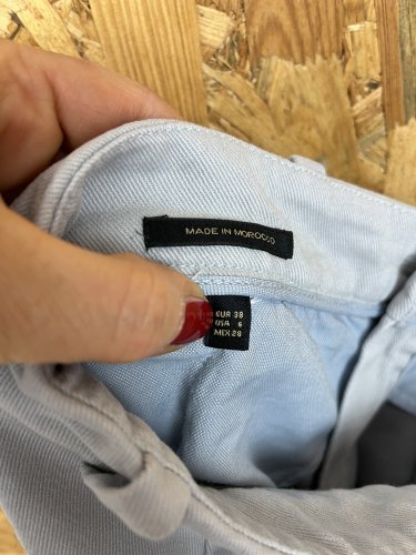 Široké kalhoty Massimo Dutti s podílem bavlny a elastanu