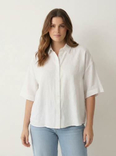 Lněná košile H&M 100 % len