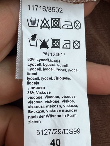 Prodloužená tunika Eterna 62 % lyocel 38 % viskoza