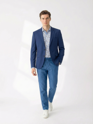 Námořní sako Hugo Boss 100 % vlna