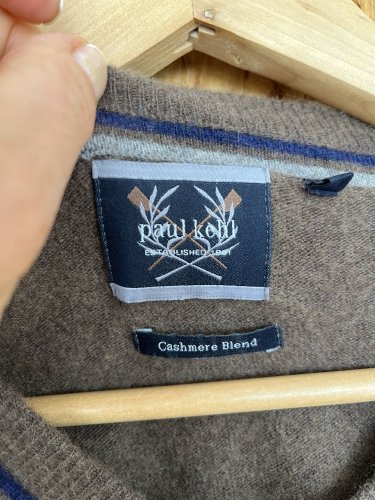 Vlněný svetr Paul Kehl 40 % merino vlna 10 % kašmír