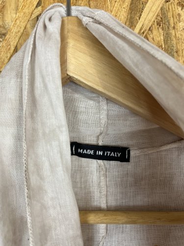 Lněný kardigan Made in Italy 100 % len