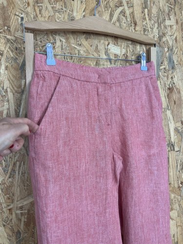 Lněné kalhoty Made in Italy s podílem lnu