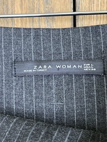 Široké kalhoty ZARA s podílem vlny, bavlny a elastanu