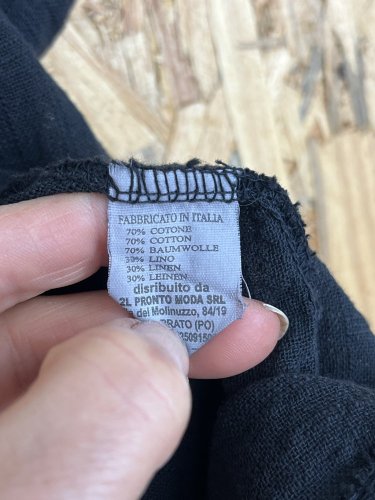 Přírodní top Made in Italy 70 % bavlna 30 % len