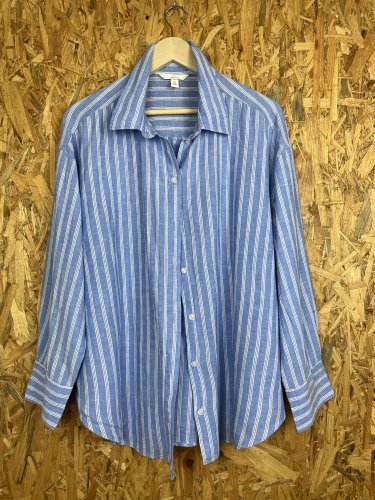 Oversize košile H&M 54 % len 46 % viskoza