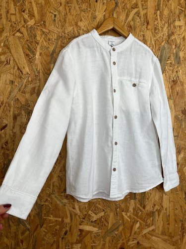 Dětská košile Lindex s podílem bavlny a lnu