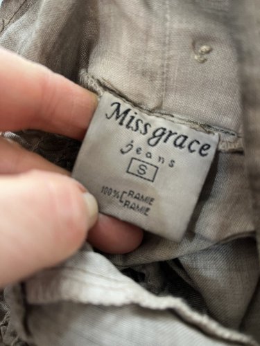 Přírodní kalhoty Miss Grace 100 % ramie