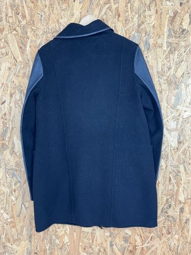 Nadčasový kabát Tommy Hilfiger 50 % vlna a 100 % kůže