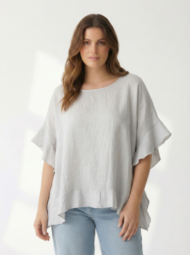 Oversize tunika Made in Italy 100 % len