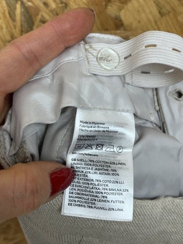 Dětské kalhoty H&M 78 % bavlna 22 % len