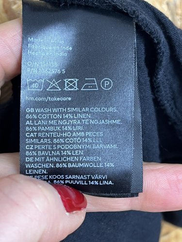 Oversize tunika H&M 86 % bavlna 14 % len