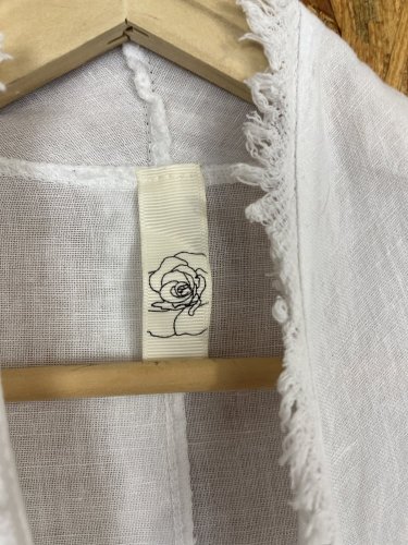 Lněný kardigan Made in Italy 100 % len