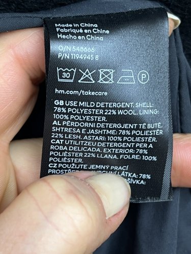 Vlněné sako H&M 22 % vlna