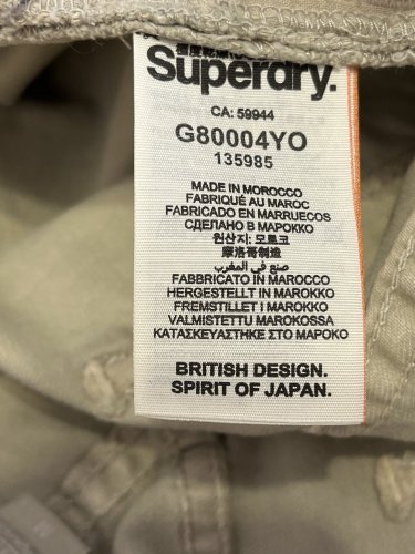 Kalhoty s laclem Superdry 98 % bavlna