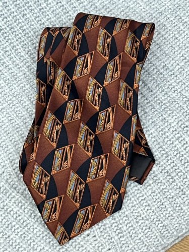 Vintage hedvábná kravata Lanvin Paris 100 % hedvábí