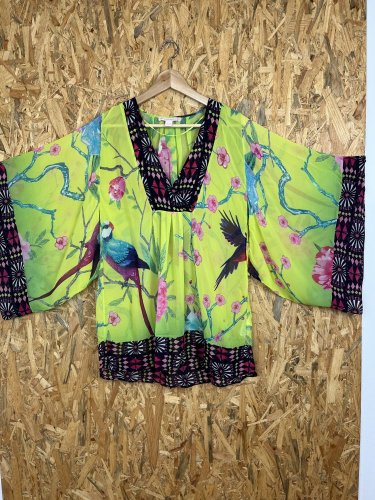 Hedvábná tunika H&M 100 % hedvábí