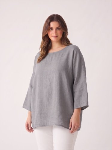 Oversize tunika Made in Italy 100 % len