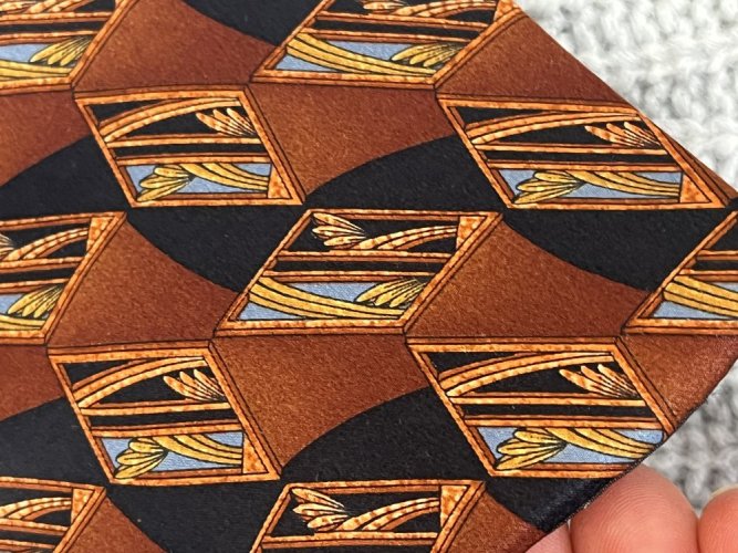 Vintage hedvábná kravata Lanvin Paris 100 % hedvábí