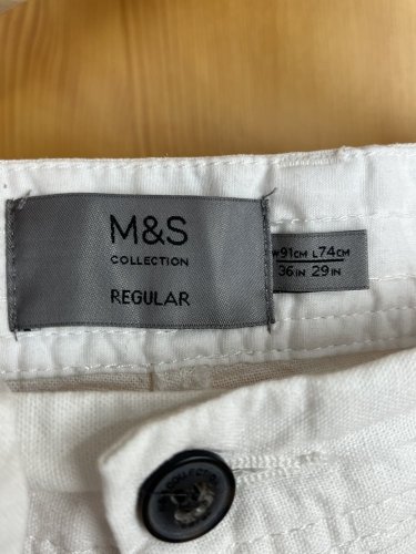 Přírodní kalhoty Marks&Spencer 55 % len 45 % viskoza