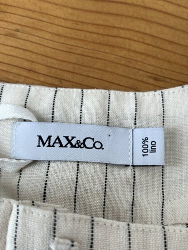 Lněné kalhoty Max&Co. 100 % len