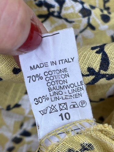 Přírodní šaty Made in Italy 70 % bavlna 30 % len