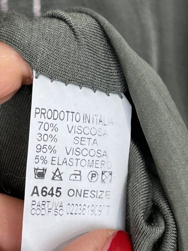 Tunika Made in Italy 70 % viskoza 30 % hedvábí