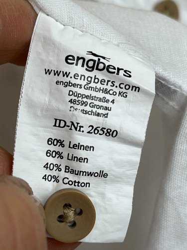 Pánská košile Engbers 60 % len 40 % bavlna