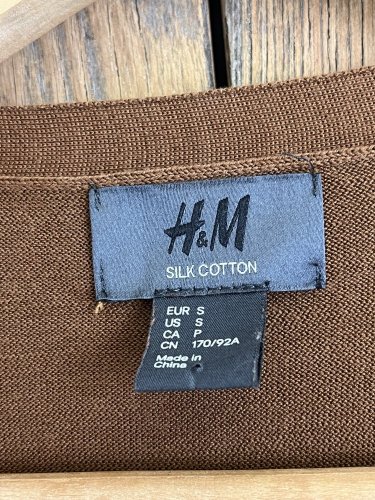 Pánský kardigan H&M s podílem bavlny a hedvábí
