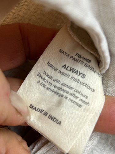 Přírodní kalhoty Basicapparel 51 % len 49 % bavlna