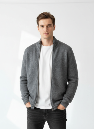 Pánský kardigan Floreal 100 % vlna