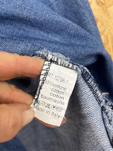 Riflový kabát Made in Italy 100 % bavlna