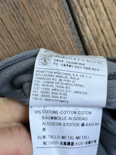 Pánské kalhoty Benetton 96 % bavlna