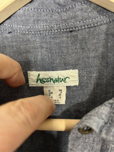Košilové šaty Hessnatur 100 % bio bavlna