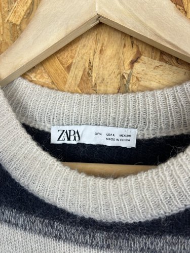 Pánský svetr ZARA 16 % alpaka 14 % vlna