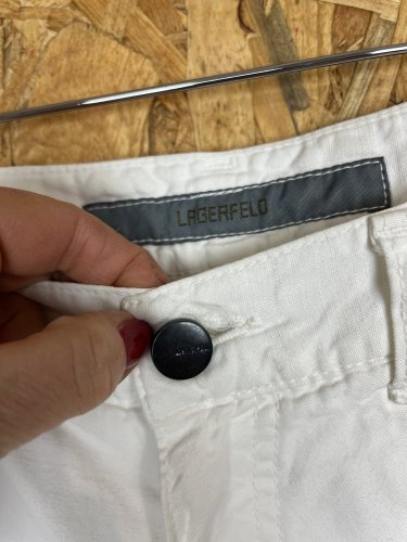 Pánské kalhoty KARL LAGERFELD 60 % bavlna 40 % len