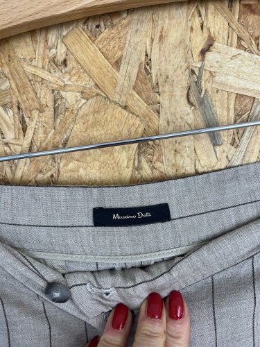 Široké kalhoty Massimo Dutti s podílem vlny a viskózy