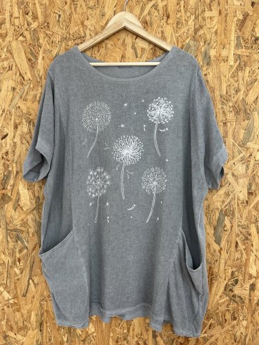 Oversize tunika Made in Italy 65 % bavlna 30 % len