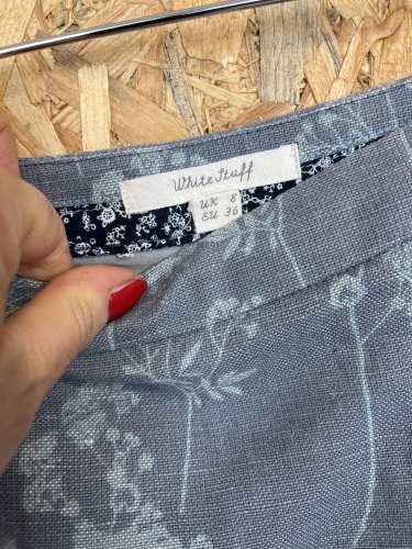 Přírodní sukně White Stuff 50 % len 50 % bavlna