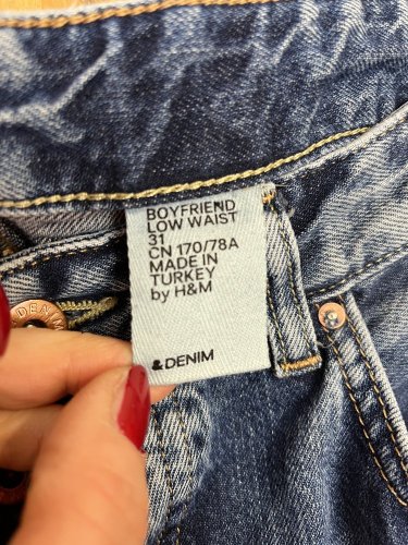 Trhané džíny H&M 59 % bavlna 41 % lyocel