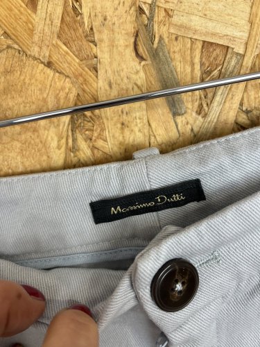 Široké kalhoty Massimo Dutti s podílem bavlny a elastanu