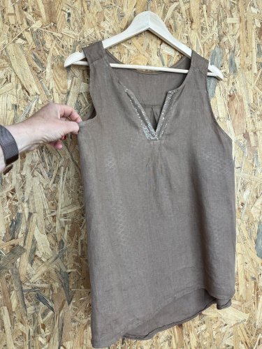 Lněný top Made in Italy 100 % len