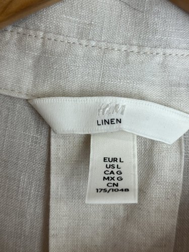 Lněná košile H&M 100 % len